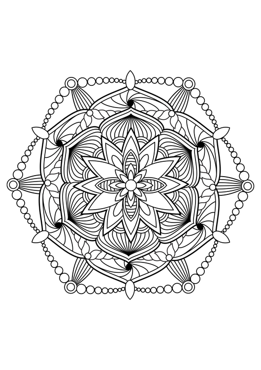 Coloring page mandala