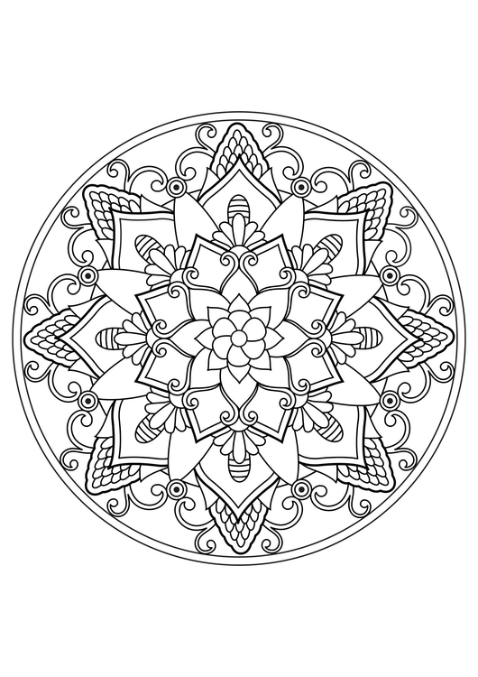 Coloring page mandala