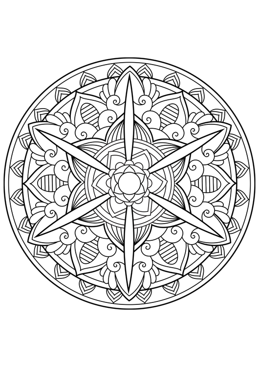 Coloring page Mandala