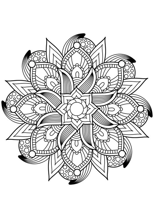 Coloring page Mandala