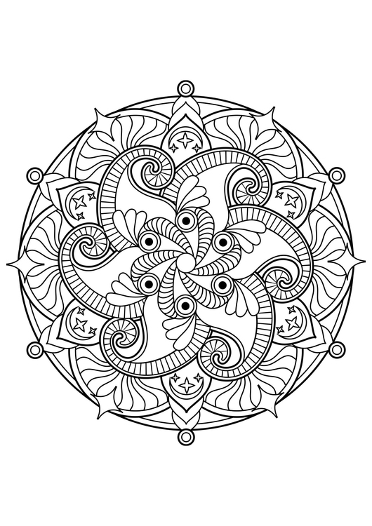 Coloring page Mandala
