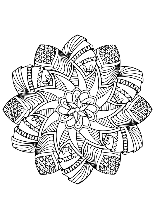 Coloring page Mandala