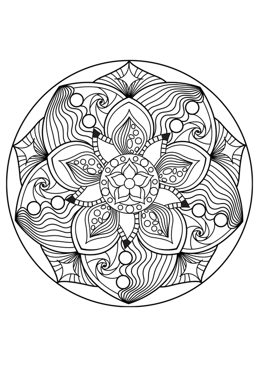 Coloring page Mandala