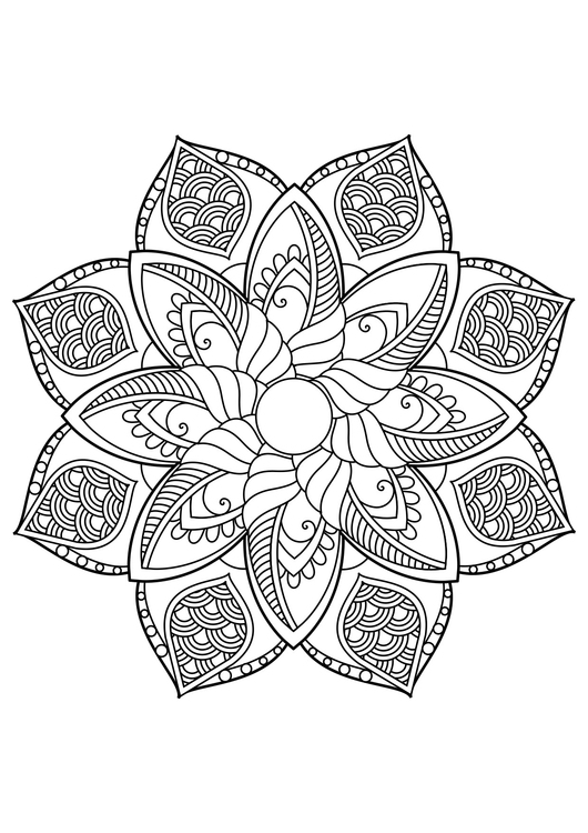 Coloring page Mandala