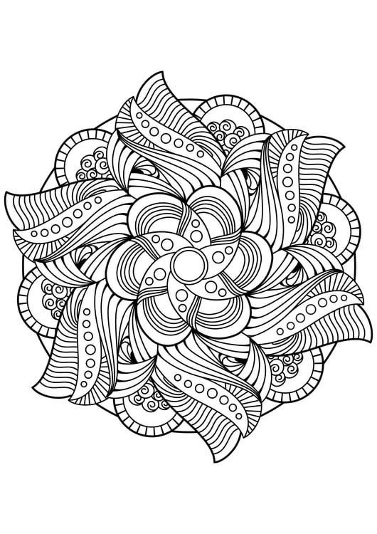 Coloring page Mandala