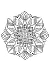 Coloring page mandala flower