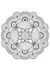 Coloring page mandala flower