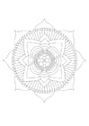 Coloring page mandala - lotus