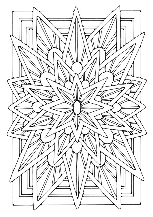 Coloring page mandala - star