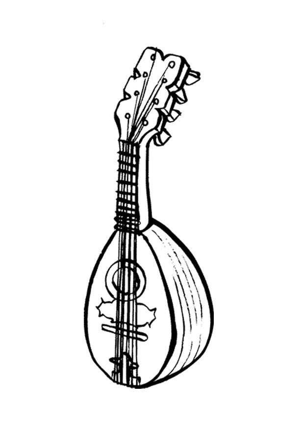 Download Coloring Page mandolin - free printable coloring pages - Img 9588