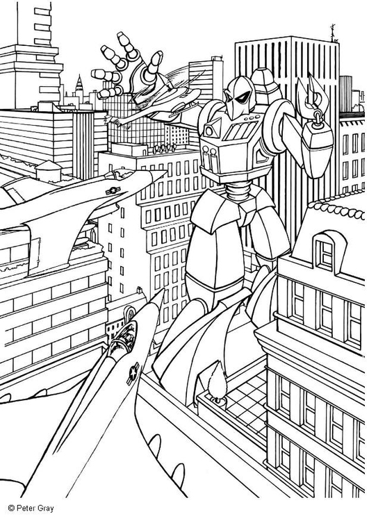 Coloring page manga - transformer