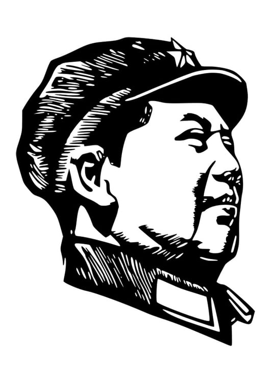 Coloring page Mao Zedong