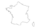 Coloring pages map of France