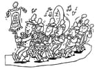 Coloring page marching band