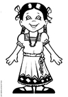 Coloring page Maria from Mexico