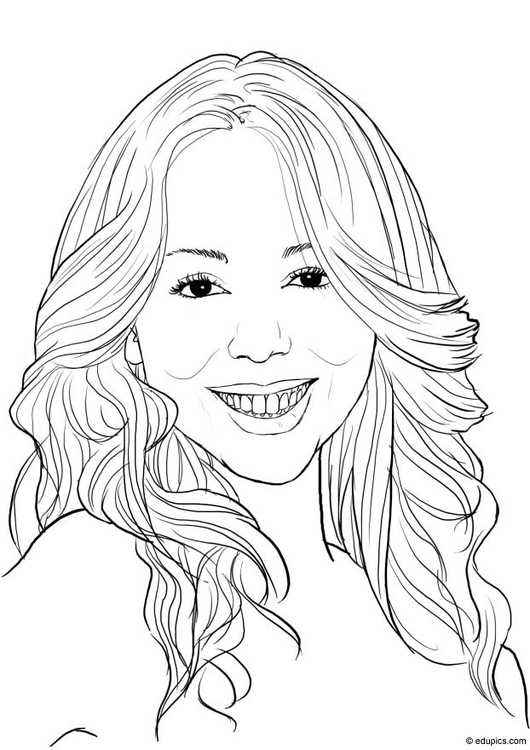 Coloring page Mariah Carey