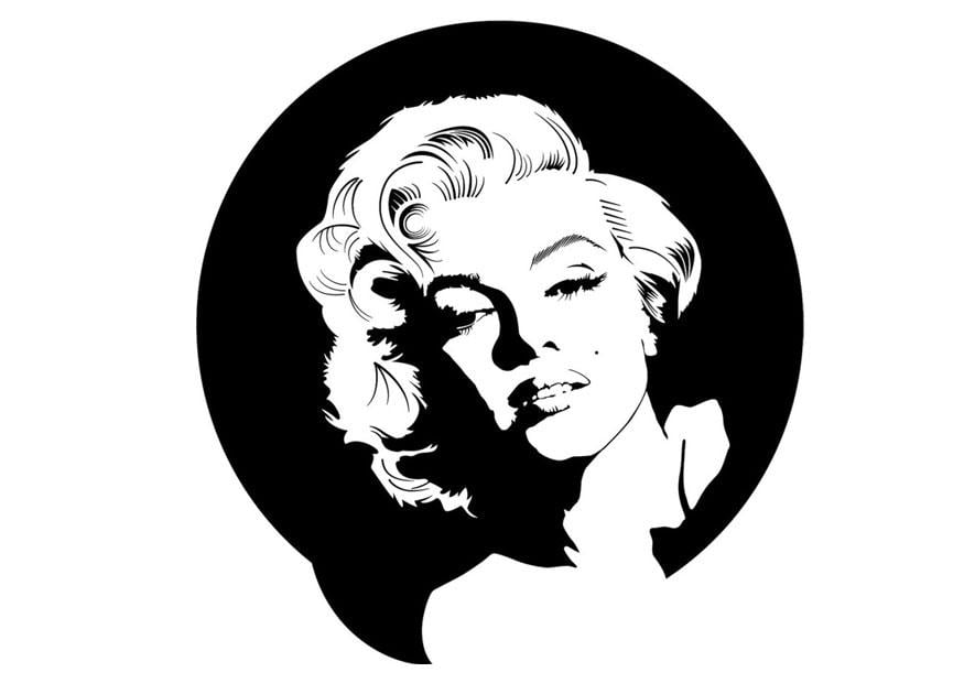 Coloring page Marilyn Monroe