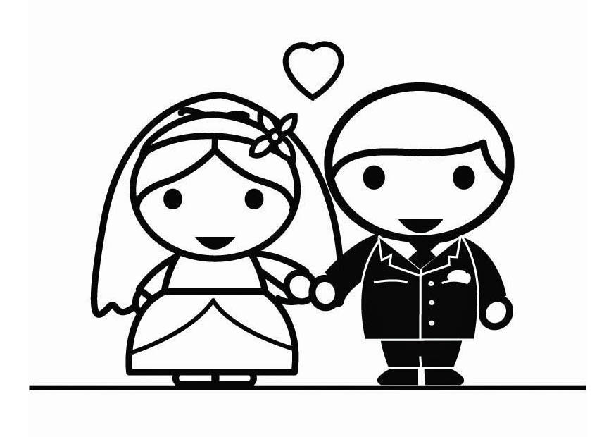 Coloring page marriage