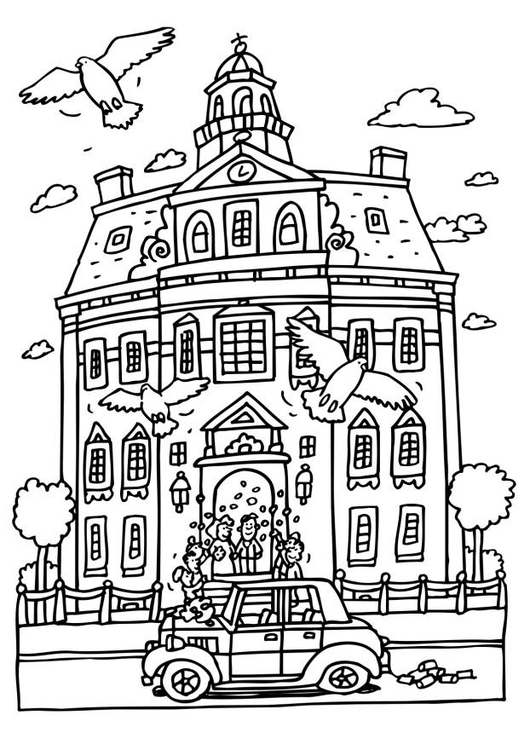 Coloring page marriage
