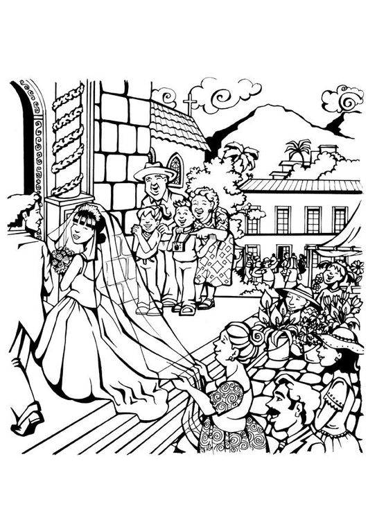 Coloring page marriage