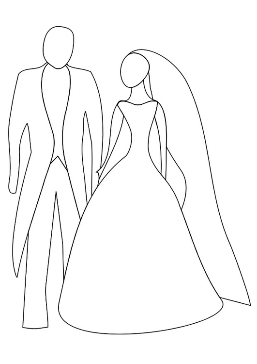Coloring page marriage