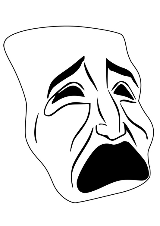 Coloring page mask - cry