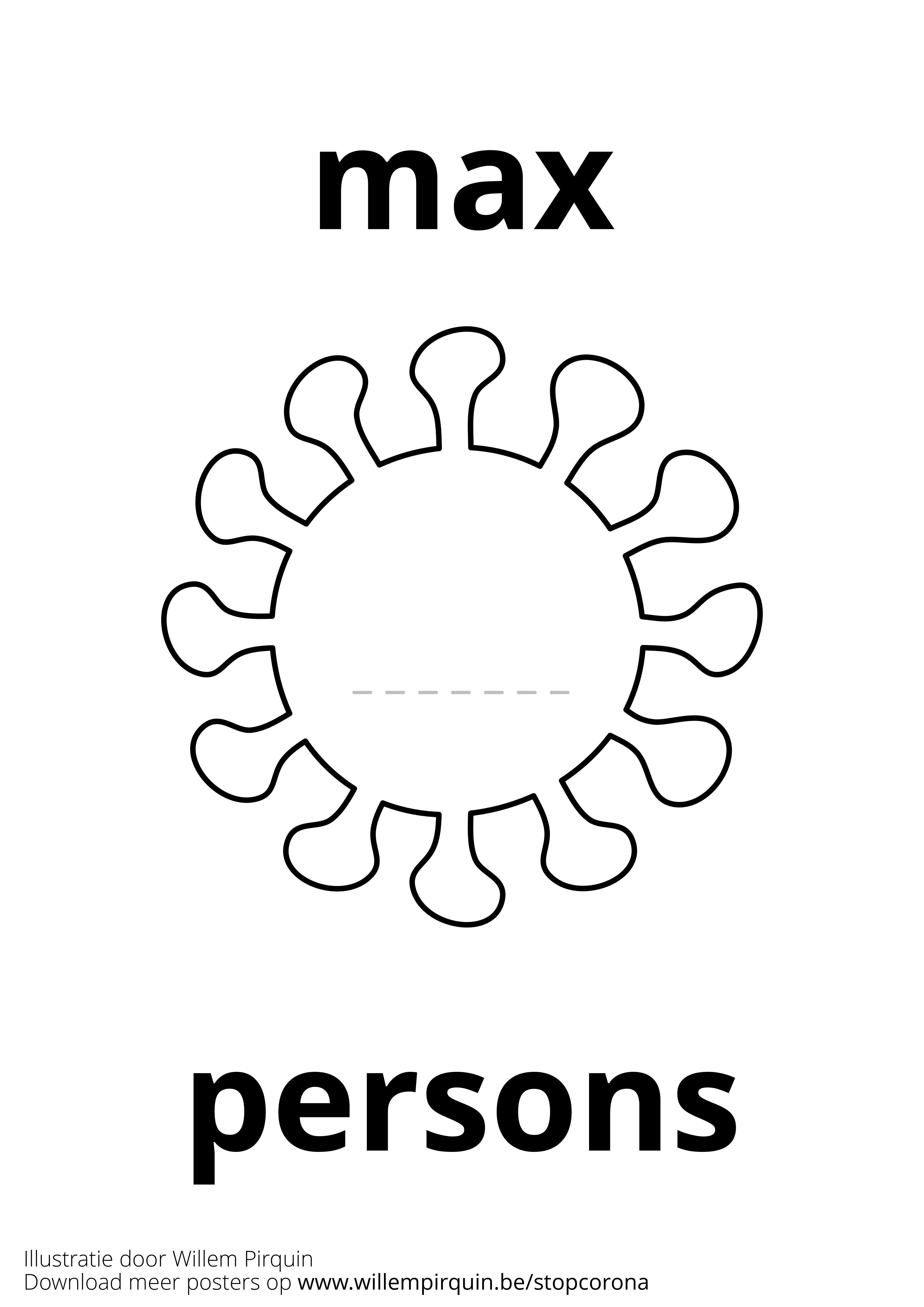 Coloring page maximum number of people