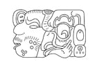 Coloring page Mayan art