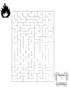 Coloring pages maze fire brigade