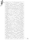 Coloring pages maze football