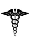 Coloring pages medical symbol