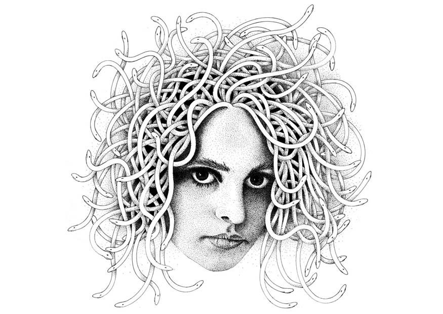 Coloring Page medusa - free printable coloring pages - Img 9395