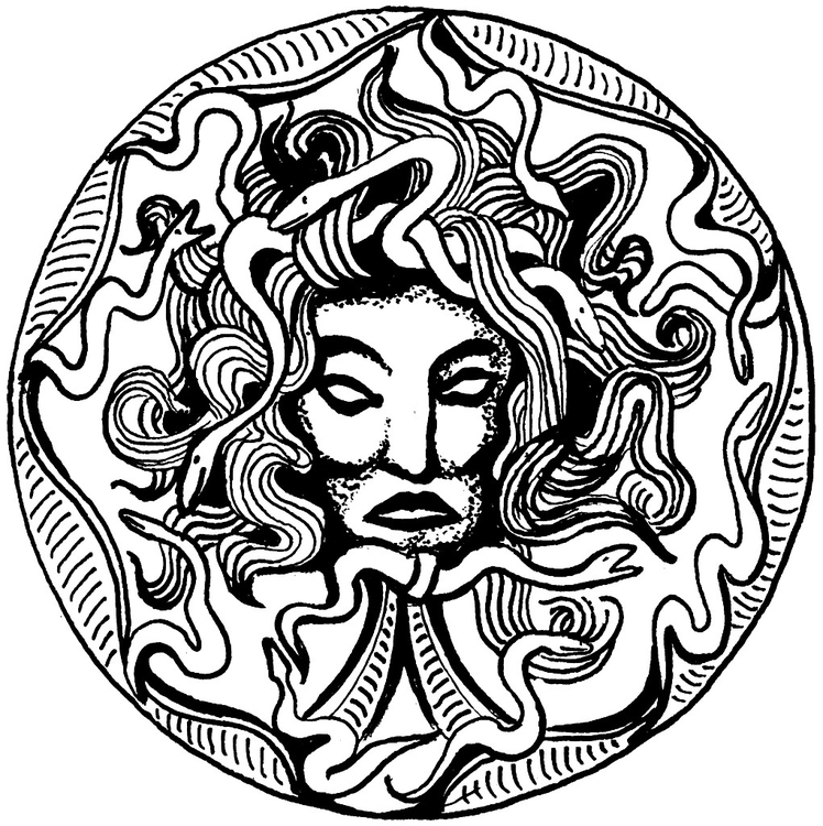 Coloring page medusa
