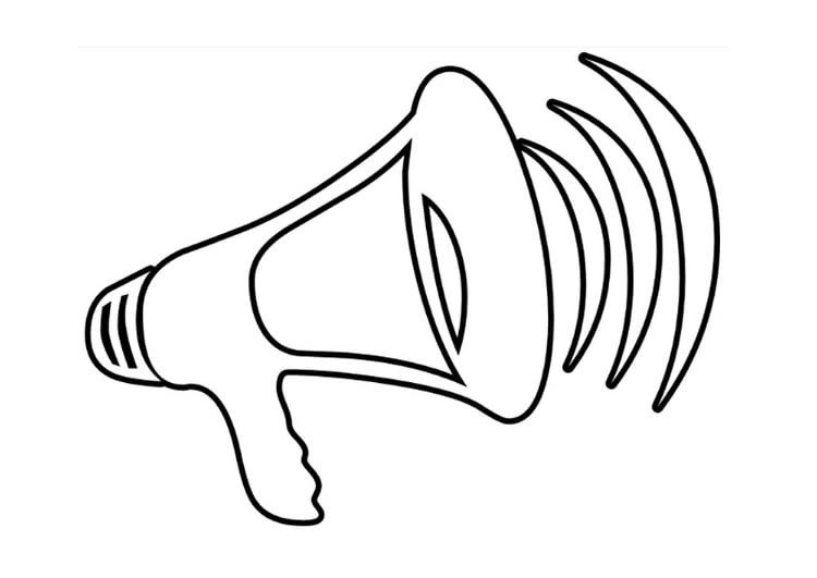 Coloring page megaphone