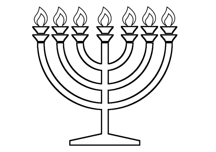 Coloring page menorah