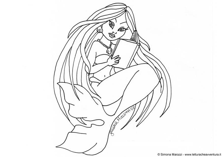 Coloring Page mermaid - free printable coloring pages - Img 12350