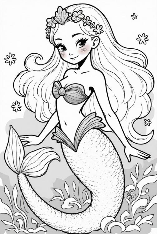 mermaid in the sea