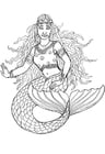 Coloring page mermaid of Shamrock