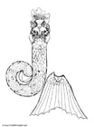 Coloring pages mermaid on throne part 1
