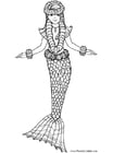 Coloring pages mermaid