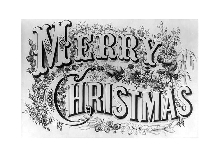 Coloring page Merry Christmas