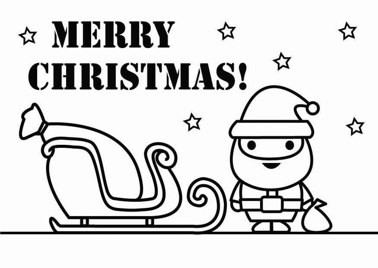 Coloring page Merry Christmas