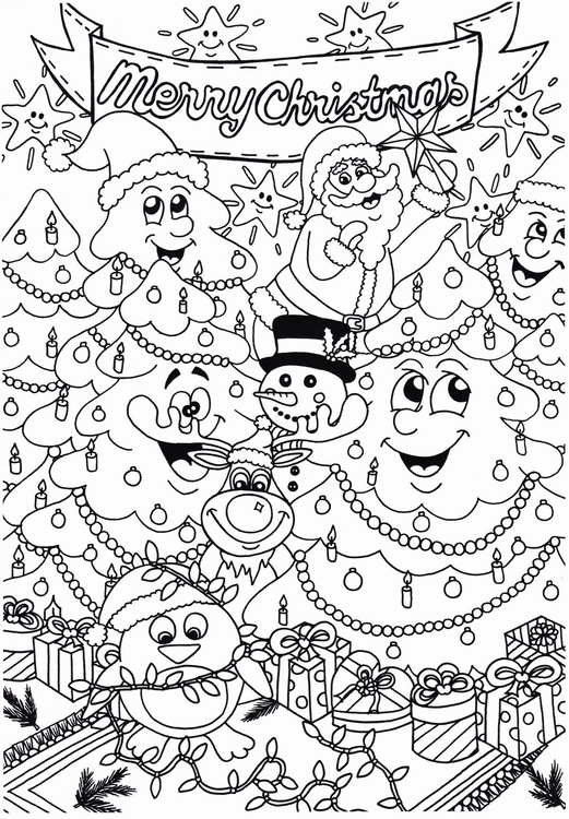 Coloring Page Merry Christmas - free printable coloring pages - Img 31327