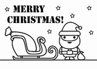 Coloring page Merry Christmas