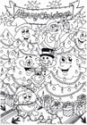 Coloring pages Merry Christmas