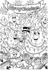 Coloring page Merry Christmas