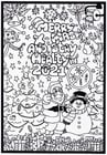 Coloring pages Merry Christmas