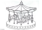 Coloring pages merry go round