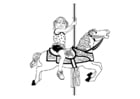 Coloring page merry go round