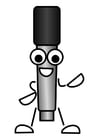 Coloring page microphone